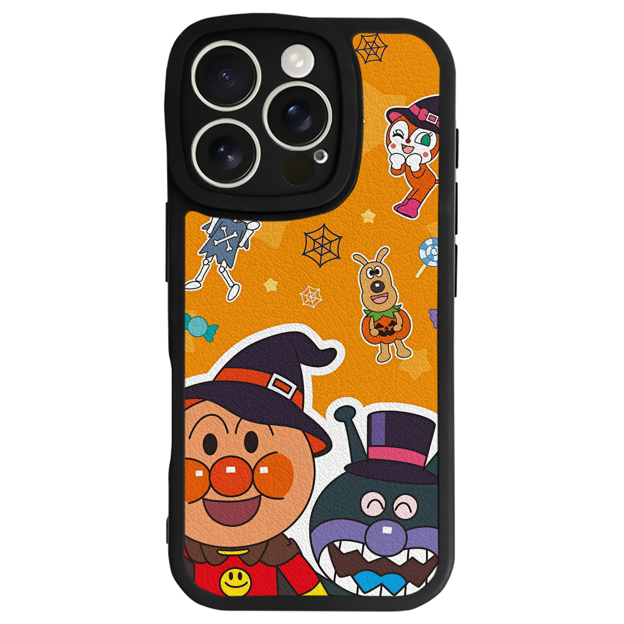 （画像用） アンパンマン Anpanman 【iPhone 16シリーズ対応】シリコンスマホケース（レザー調） 材質：シリコン
